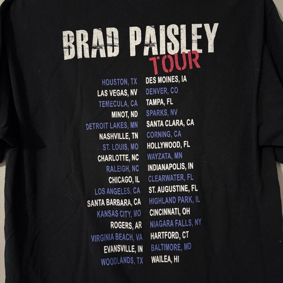 Brad Paisley Love And War Country Concert T-Shirt Adult Size Medium Black - Picture 4 of 6
